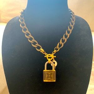 LV Monogram Lock Necklace